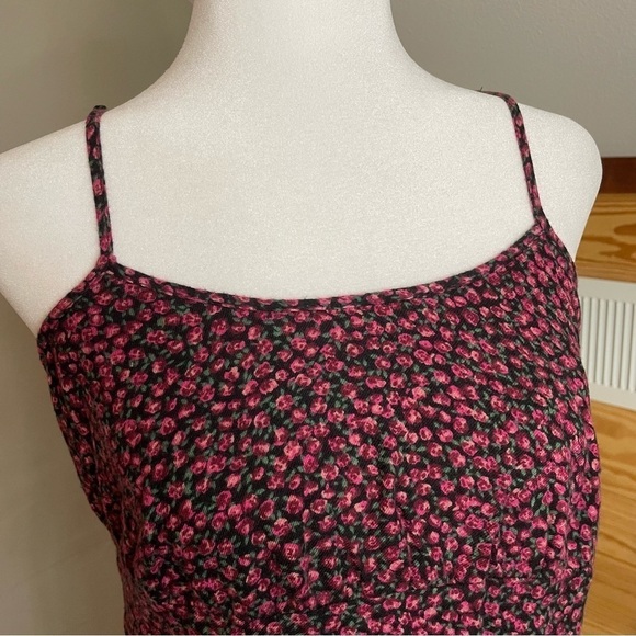 Wild Fable Purple Black Floral Spaghetti Strap Mini Dress Extra Small - Picture 6 of 11
